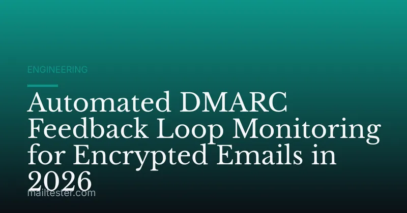 Automated DMARC Feedback Loop Monitoring for Encrypted Emails in 2026
