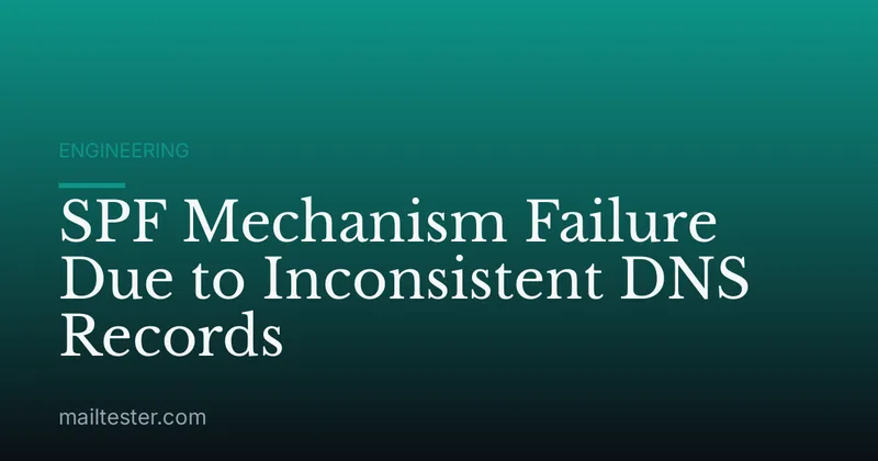 SPF Mechanism Failure Due to Inconsistent DNS Records