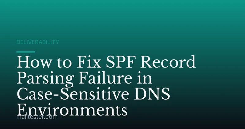 How to Fix SPF Record Parsing Failure in Case-Sensitive DNS Environments