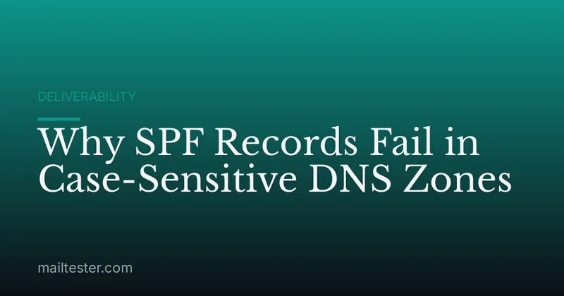 Why SPF Records Fail in Case-Sensitive DNS Zones