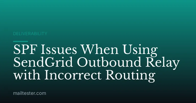 SPF Issues When Using SendGrid Outbound Relay with Incorrect Routing