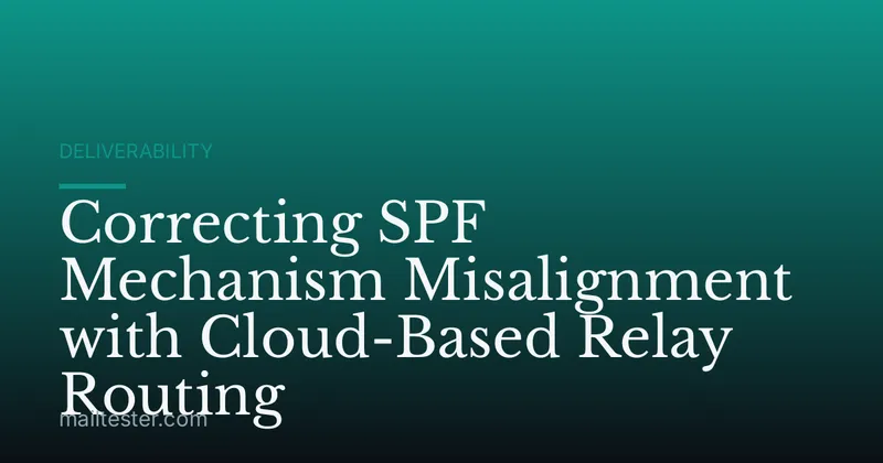Correcting SPF Mechanism Misalignment with Cloud-Based Relay Routing