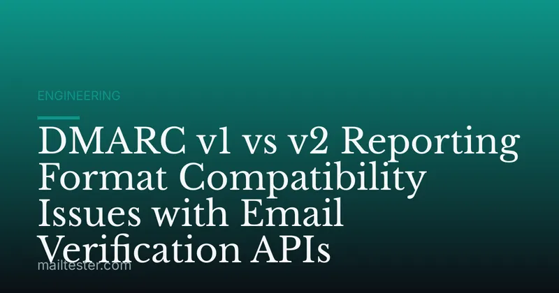 DMARC v1 vs v2 Reporting Format Compatibility Issues with Email Verification APIs