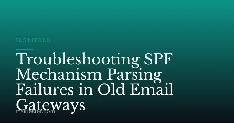 Troubleshooting SPF Mechanism Parsing Failures in Old Email Gateways
