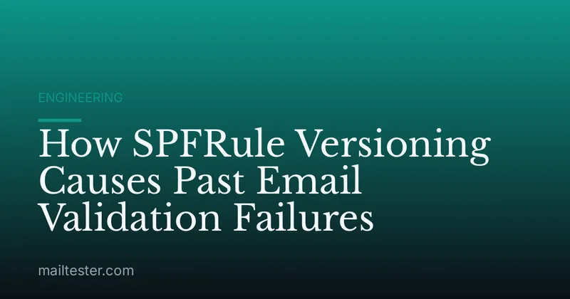 How SPFRule Versioning Causes Past Email Validation Failures