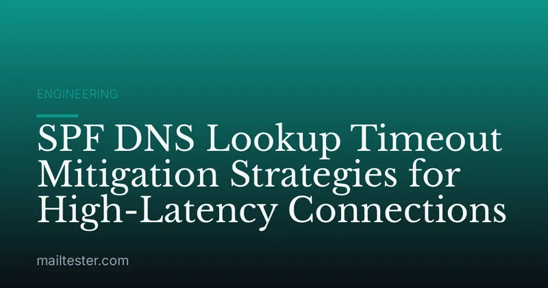 SPF DNS Lookup Timeout Mitigation Strategies for High-Latency Connections