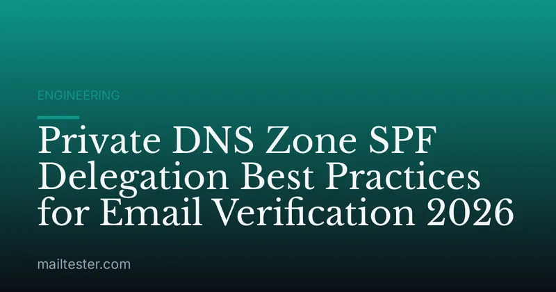 Private DNS Zone SPF Delegation Best Practices for Email Verification 2026