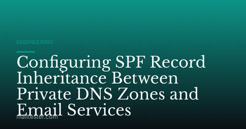 Configuring SPF Record Inheritance Between Private DNS Zones and Email Services