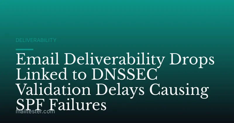 Email Deliverability Drops Linked to DNSSEC Validation Delays Causing SPF Failures