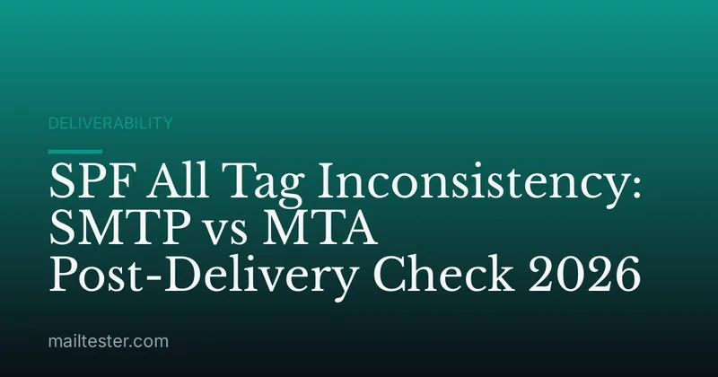 SPF All Tag Inconsistency: SMTP vs MTA Post-Delivery Check 2026