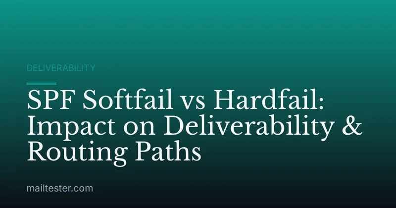 SPF Softfail vs Hardfail: Impact on Deliverability & Routing Paths