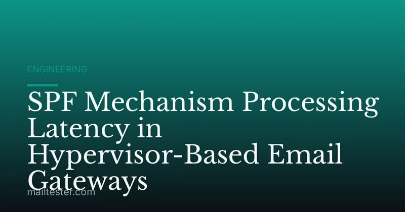 SPF Mechanism Processing Latency in Hypervisor-Based Email Gateways