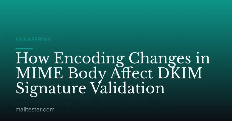 How Encoding Changes in MIME Body Affect DKIM Signature Validation