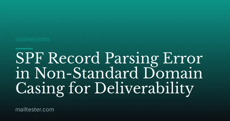 SPF Record Parsing Error in Non-Standard Domain Casing for Deliverability