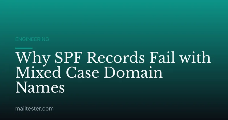 Why SPF Records Fail with Mixed Case Domain Names