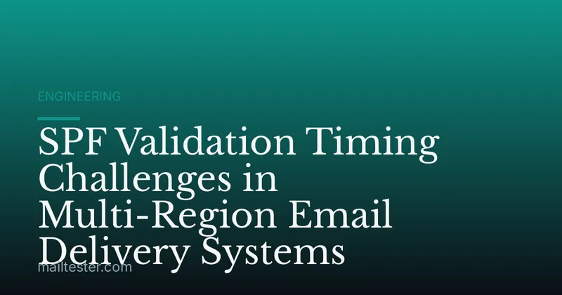 SPF Validation Timing Challenges in Multi-Region Email Delivery Systems