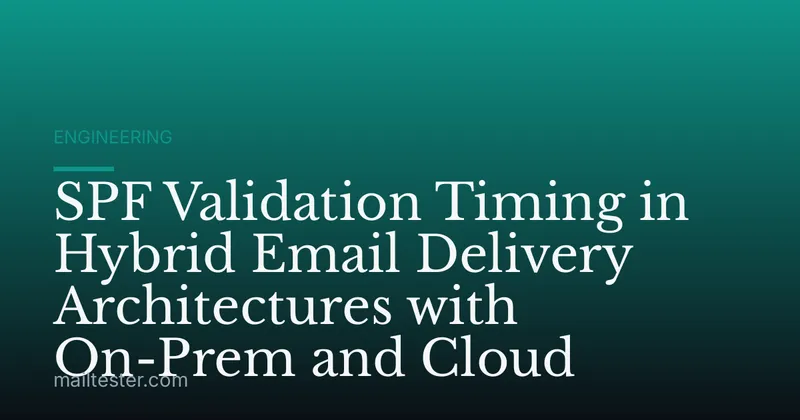 SPF Validation Timing in Hybrid Email Delivery Architectures with On-Prem and Cloud
