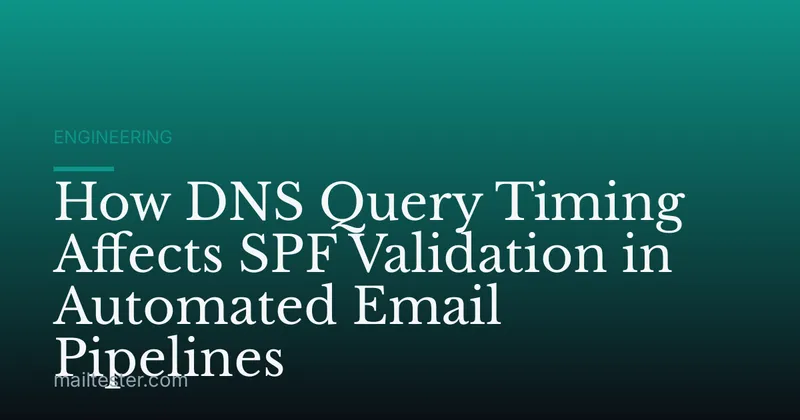 How DNS Query Timing Affects SPF Validation in Automated Email Pipelines