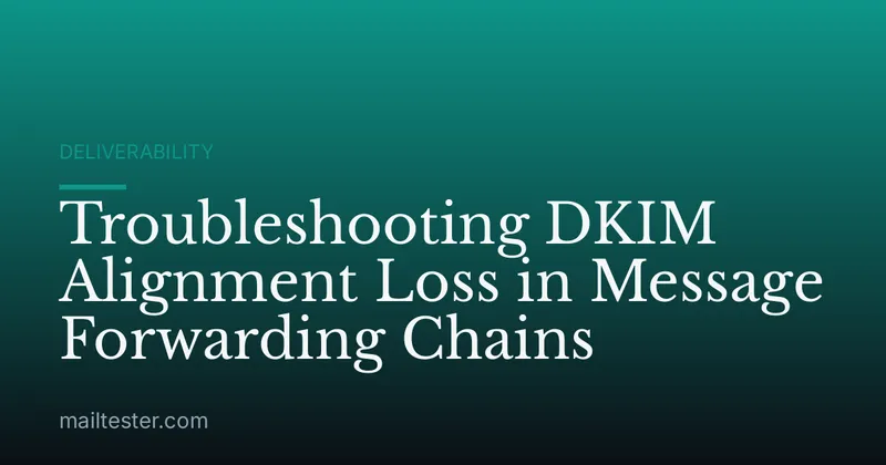 Troubleshooting DKIM Alignment Loss in Message Forwarding Chains