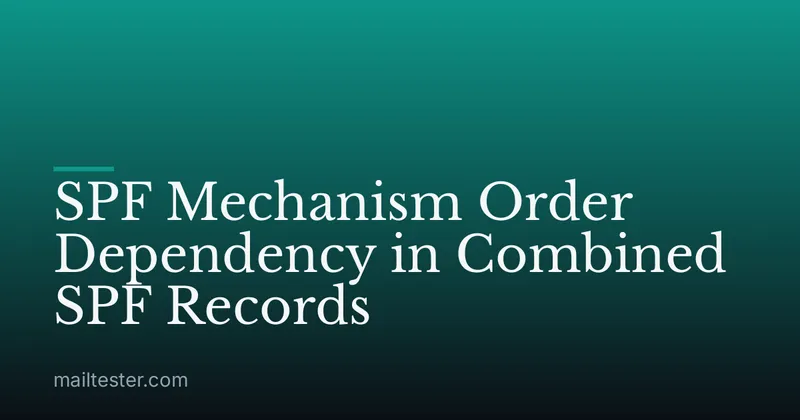 SPF Mechanism Order Dependency in Combined SPF Records