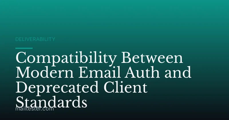 Compatibility Between Modern Email Auth and Deprecated Client Standards