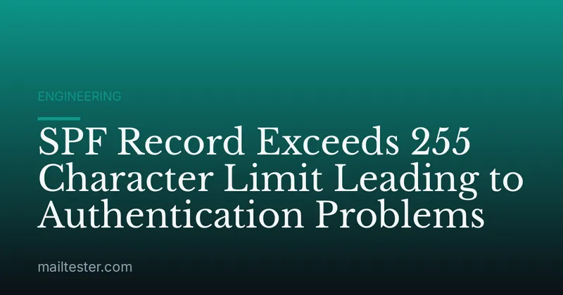 SPF Record Exceeds 255 Character Limit Leading to Authentication Problems