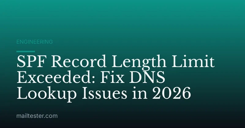 SPF Record Length Limit Exceeded: Fix DNS Lookup Issues in 2026