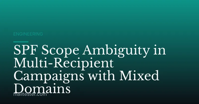 SPF Scope Ambiguity in Multi-Recipient Campaigns with Mixed Domains