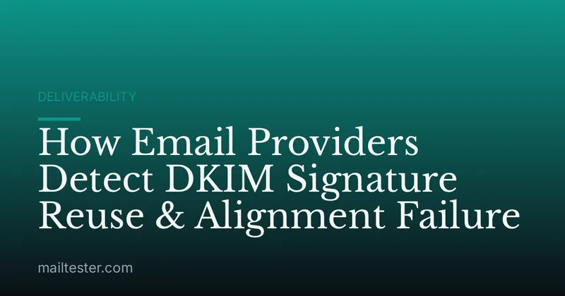 How Email Providers Detect DKIM Signature Reuse & Alignment Failure