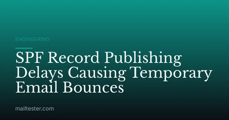 SPF Record Publishing Delays Causing Temporary Email Bounces