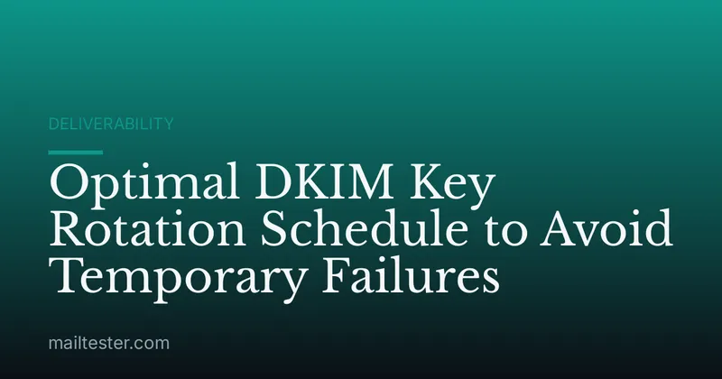 Optimal DKIM Key Rotation Schedule to Avoid Temporary Failures