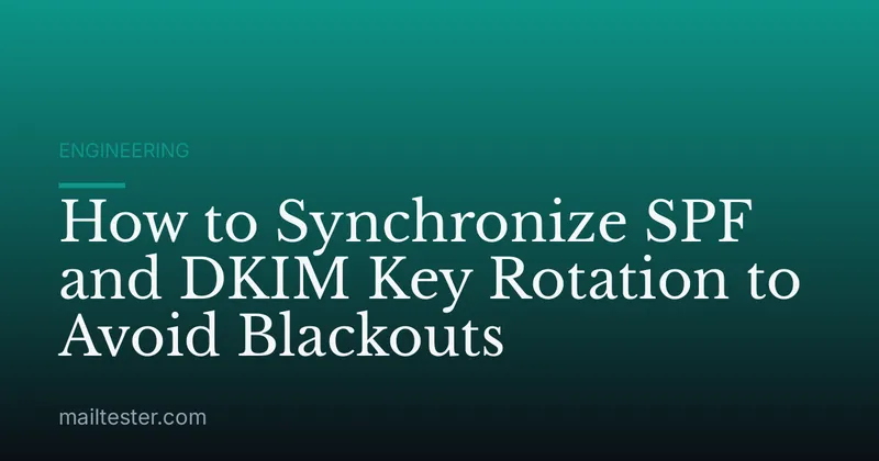 How to Synchronize SPF and DKIM Key Rotation to Avoid Blackouts