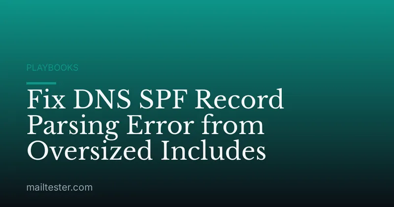 Fix DNS SPF Record Parsing Error from Oversized Includes