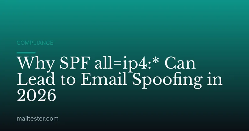 Why SPF all=ip4:* Can Lead to Email Spoofing in 2026