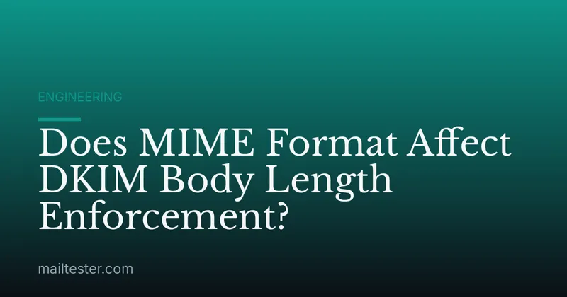 Does MIME Format Affect DKIM Body Length Enforcement?