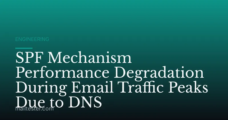 SPF Mechanism Performance Degradation During Email Traffic Peaks Due to DNS