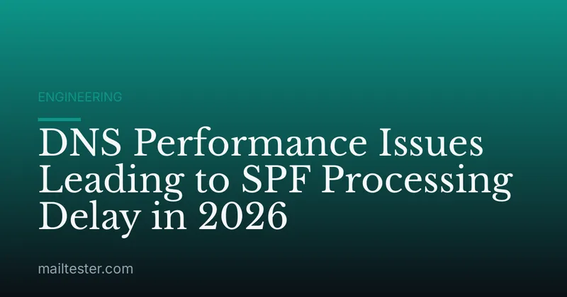 DNS Performance Issues Leading to SPF Processing Delay in 2026