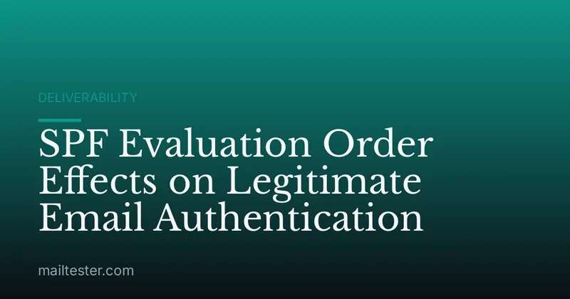 SPF Evaluation Order Effects on Legitimate Email Authentication