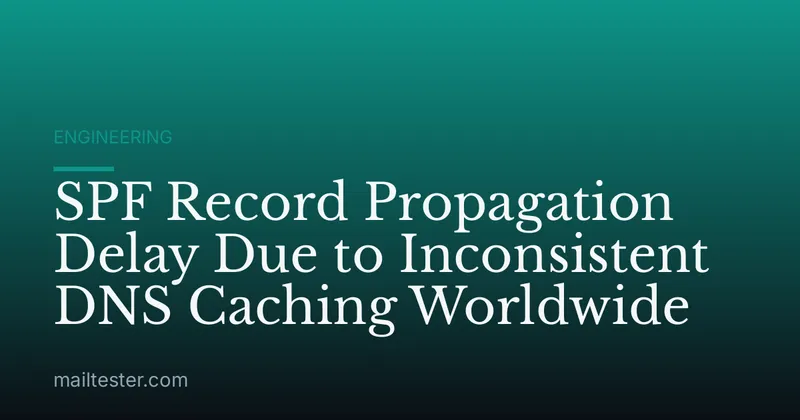 SPF Record Propagation Delay Due to Inconsistent DNS Caching Worldwide