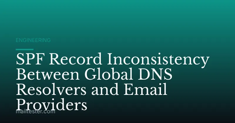 SPF Record Inconsistency Between Global DNS Resolvers and Email Providers