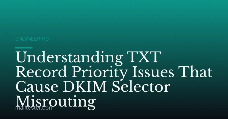 Understanding TXT Record Priority Issues That Cause DKIM Selector Misrouting