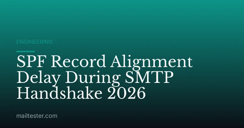 SPF Record Alignment Delay During SMTP Handshake 2026