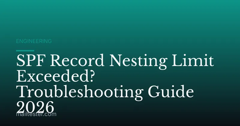 SPF Record Nesting Limit Exceeded? Troubleshooting Guide 2026