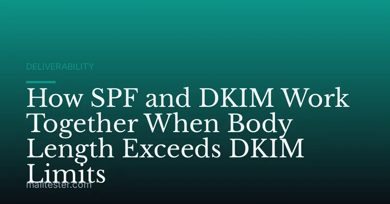 How SPF and DKIM Work Together When Body Length Exceeds DKIM Limits