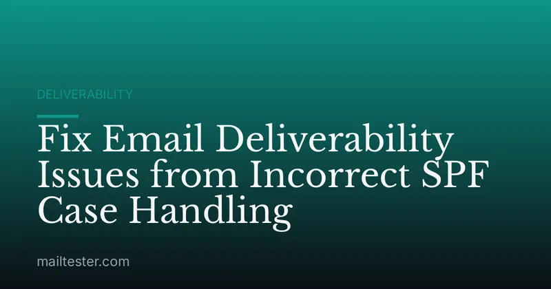 Fix Email Deliverability Issues from Incorrect SPF Case Handling