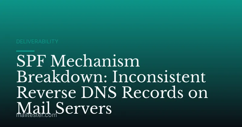 SPF Mechanism Breakdown: Inconsistent Reverse DNS Records on Mail Servers