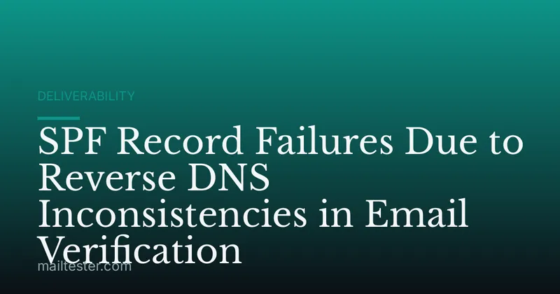 SPF Record Failures Due to Reverse DNS Inconsistencies in Email Verification