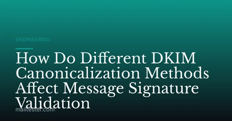 How Do Different DKIM Canonicalization Methods Affect Message Signature Validation