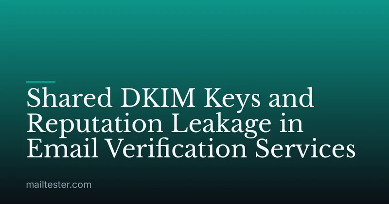 Shared DKIM Keys and Reputation Leakage in Email Verification Services