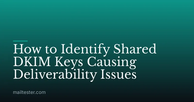 How to Identify Shared DKIM Keys Causing Deliverability Issues